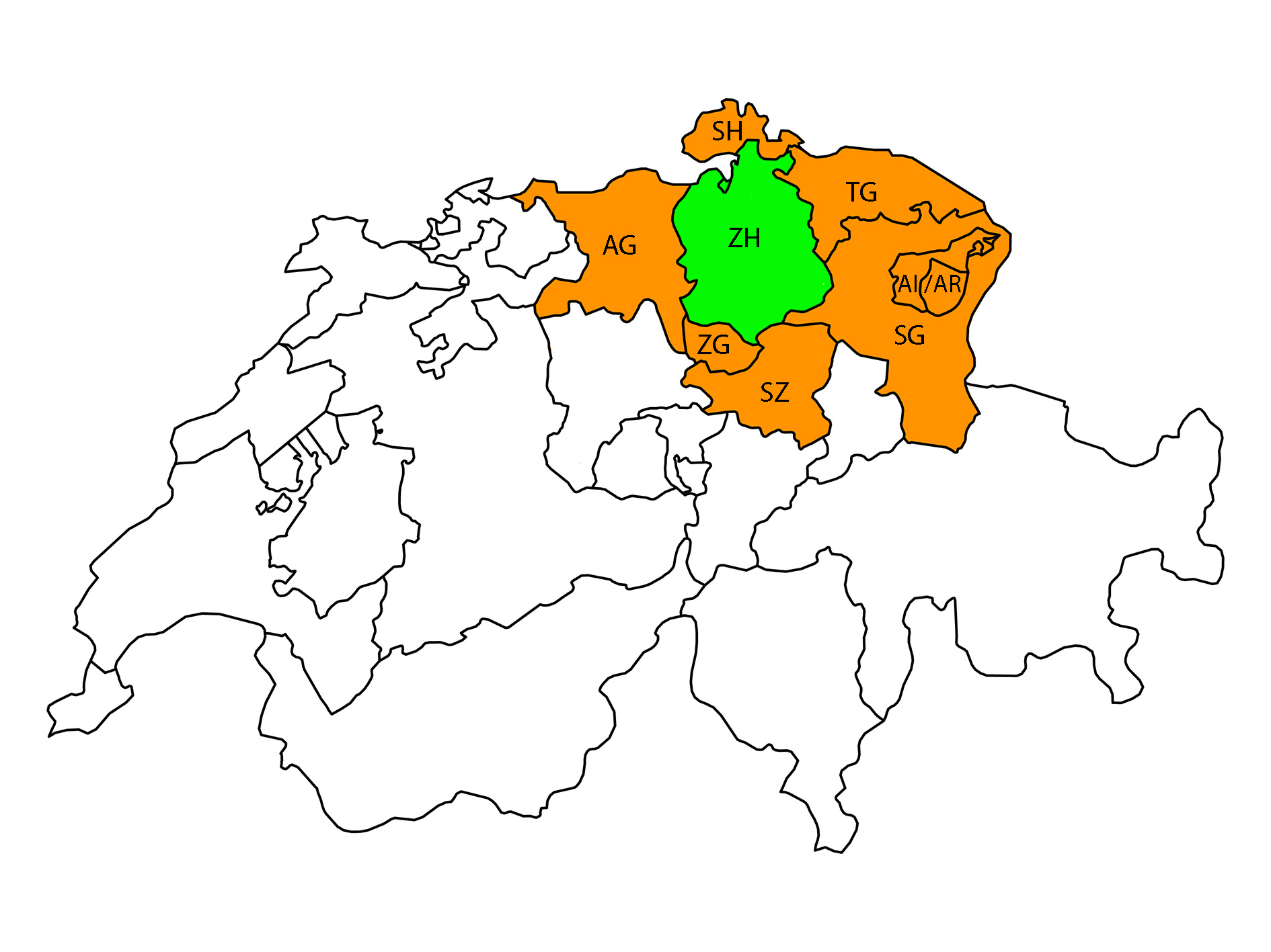 Einsatzgebiet Shag AG, Zürich, Schaffhausen Aargau Thurgau Zug Schwyz St.Gallen AI / AR